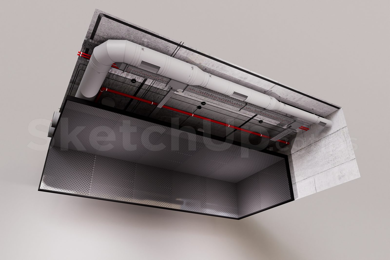 15735. Free Sketchup Technical Ceiling (trần Kỹ Thuật) Models Download (1)