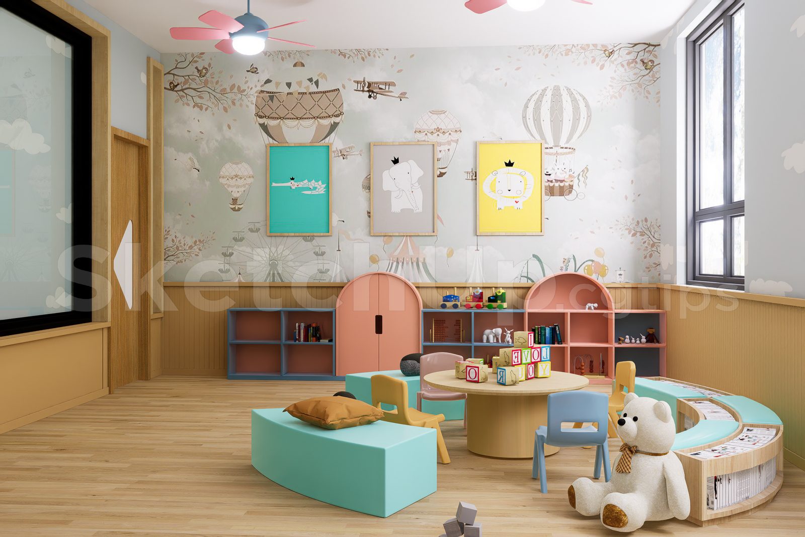 15773. Sketchup 3d Preschooler Classroom Model Download (2)