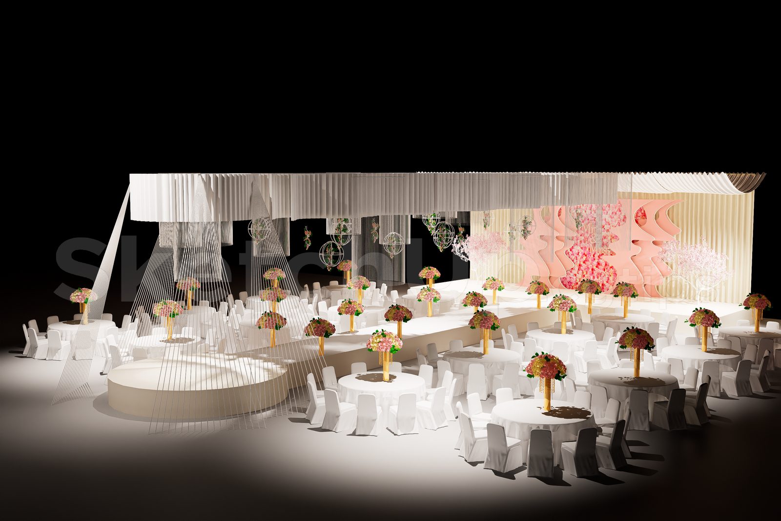 15783. Free Sketchup Wedding Decoration Models Download (1)