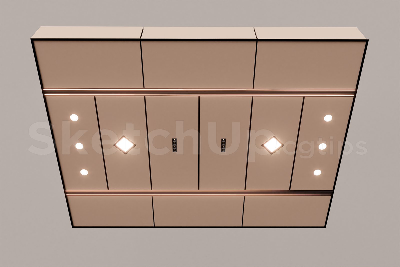 15787. Free Sketchup Technical Ceiling (trần Kỹ Thuật) Models Download (1)