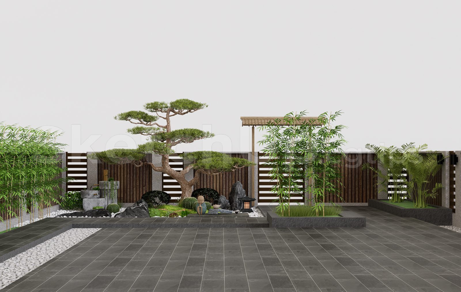 15829. Free Sketchup Garden Landscape Model Download (1)