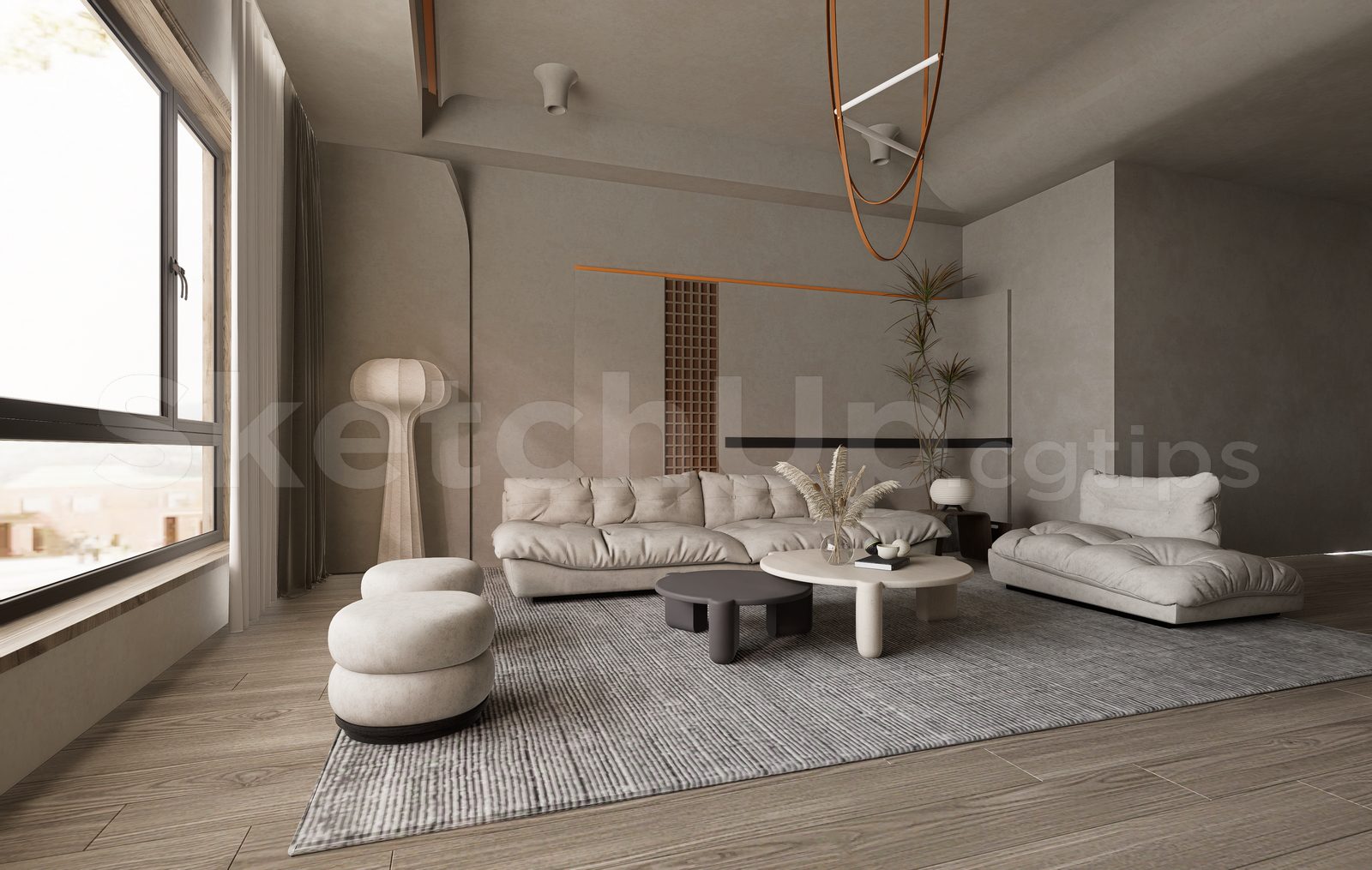 15835. Free Sketchup Living Room Interior Model Download (2)
