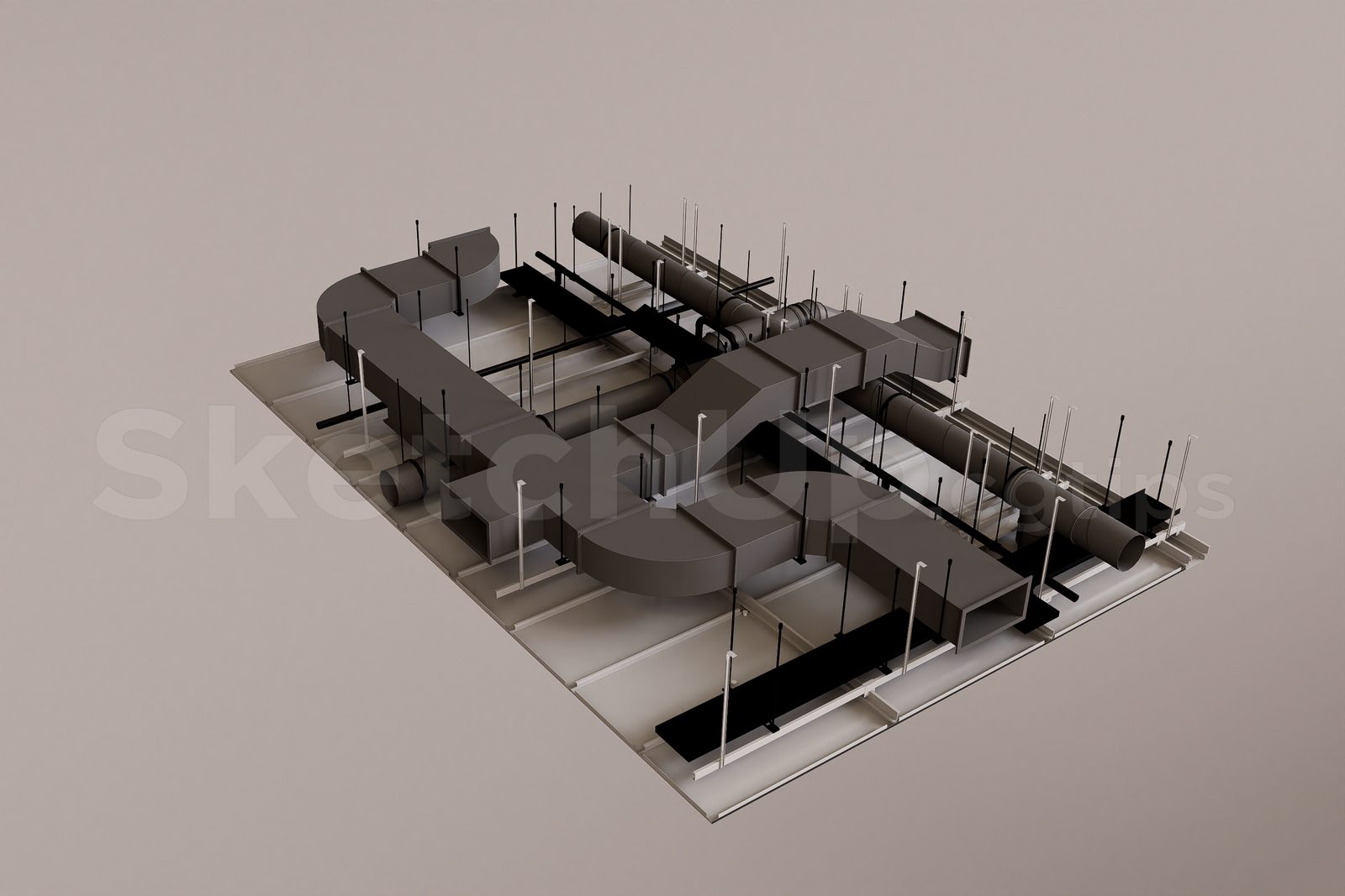 15837. Free Sketchup Technical Ceiling (trần Kỹ Thuật) Models Download (2)