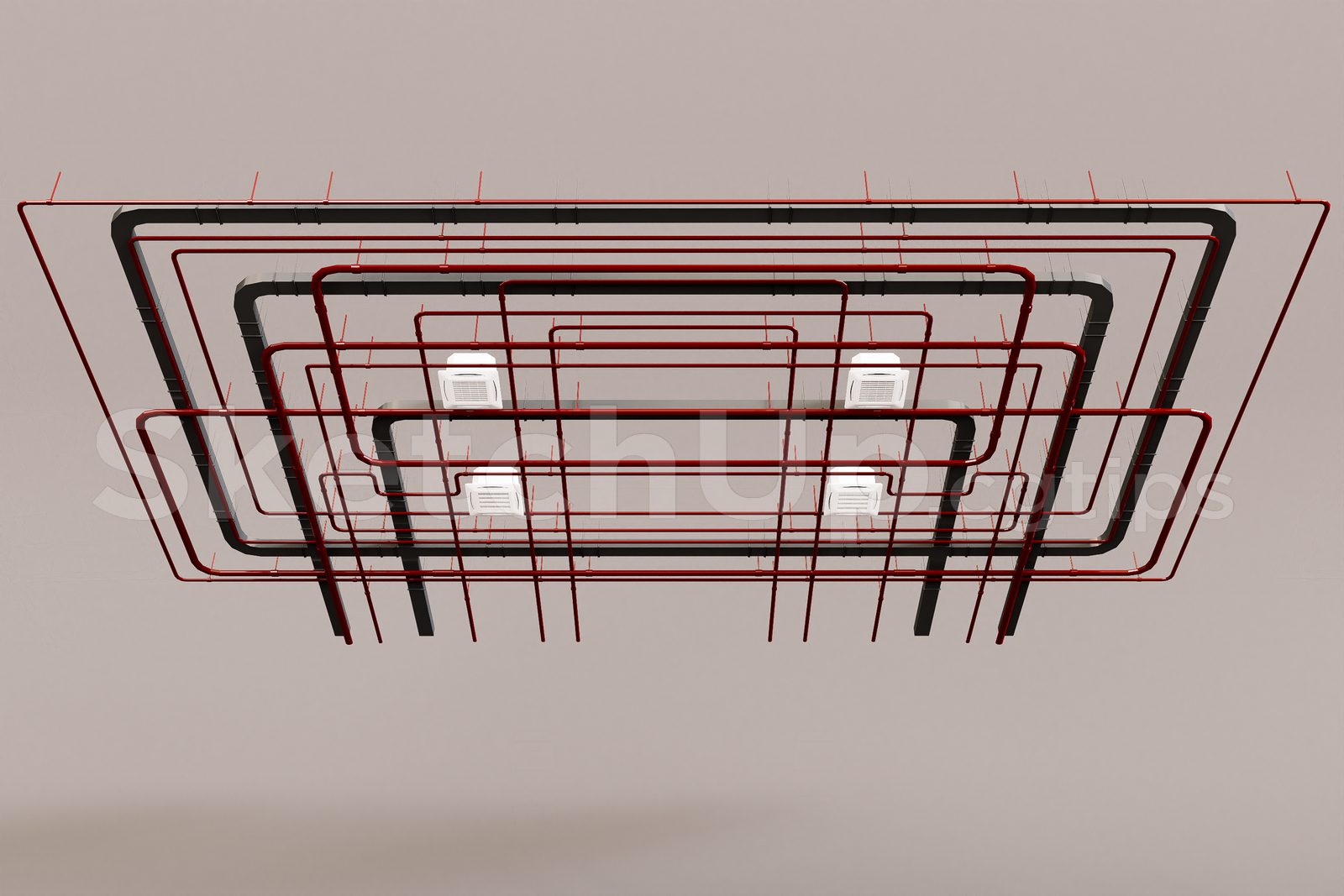 15838. Free Sketchup Technical Ceiling (trần Kỹ Thuật) Models Download (1)