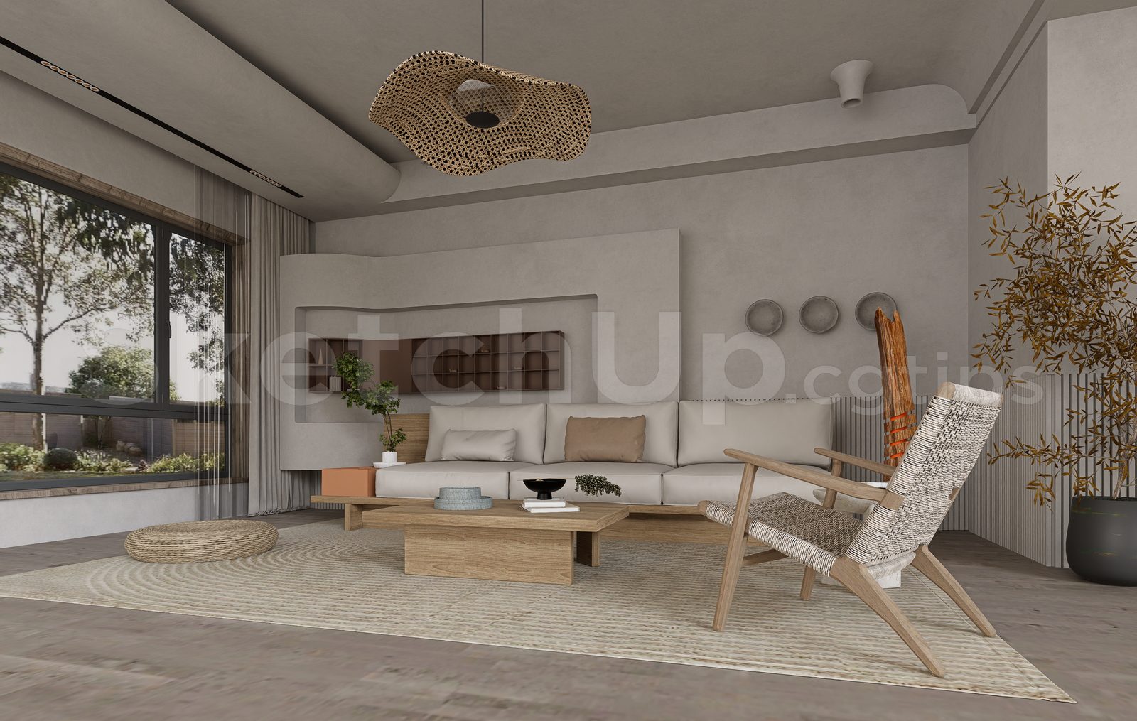 15879. Free Sketchup Living Room Interior Model Download (2)
