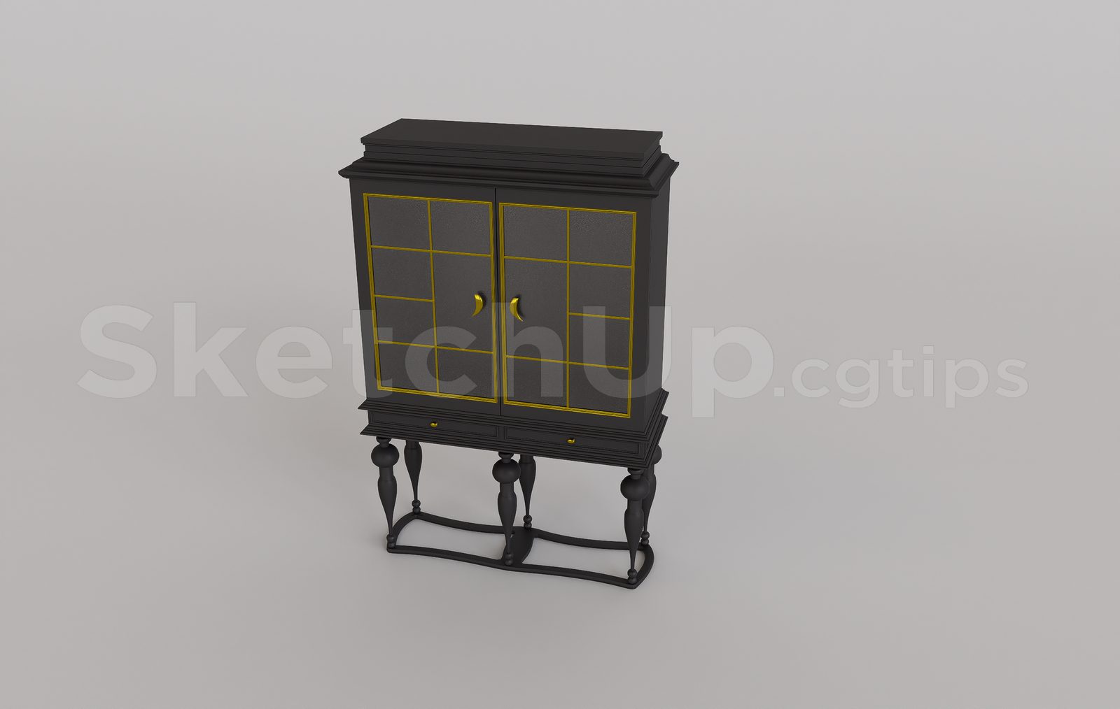 15906. Free Sketchup Console Table Model Download (2)