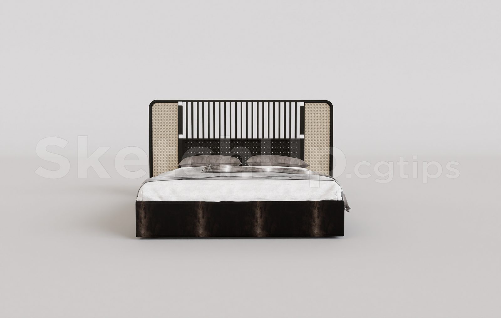 15921. Free Sketchup Bed Model Download (2)