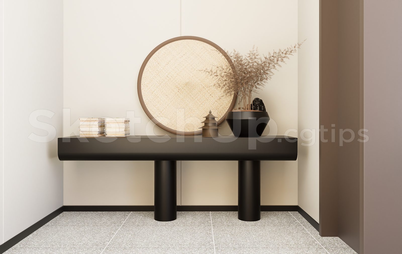 15959. Free Sketchup Console Table Model Download (1)