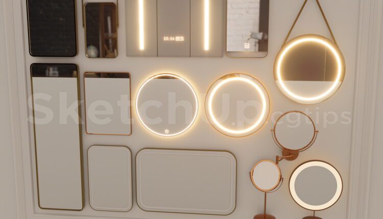 15965. Free Sketchup Mirror Model Download (2)