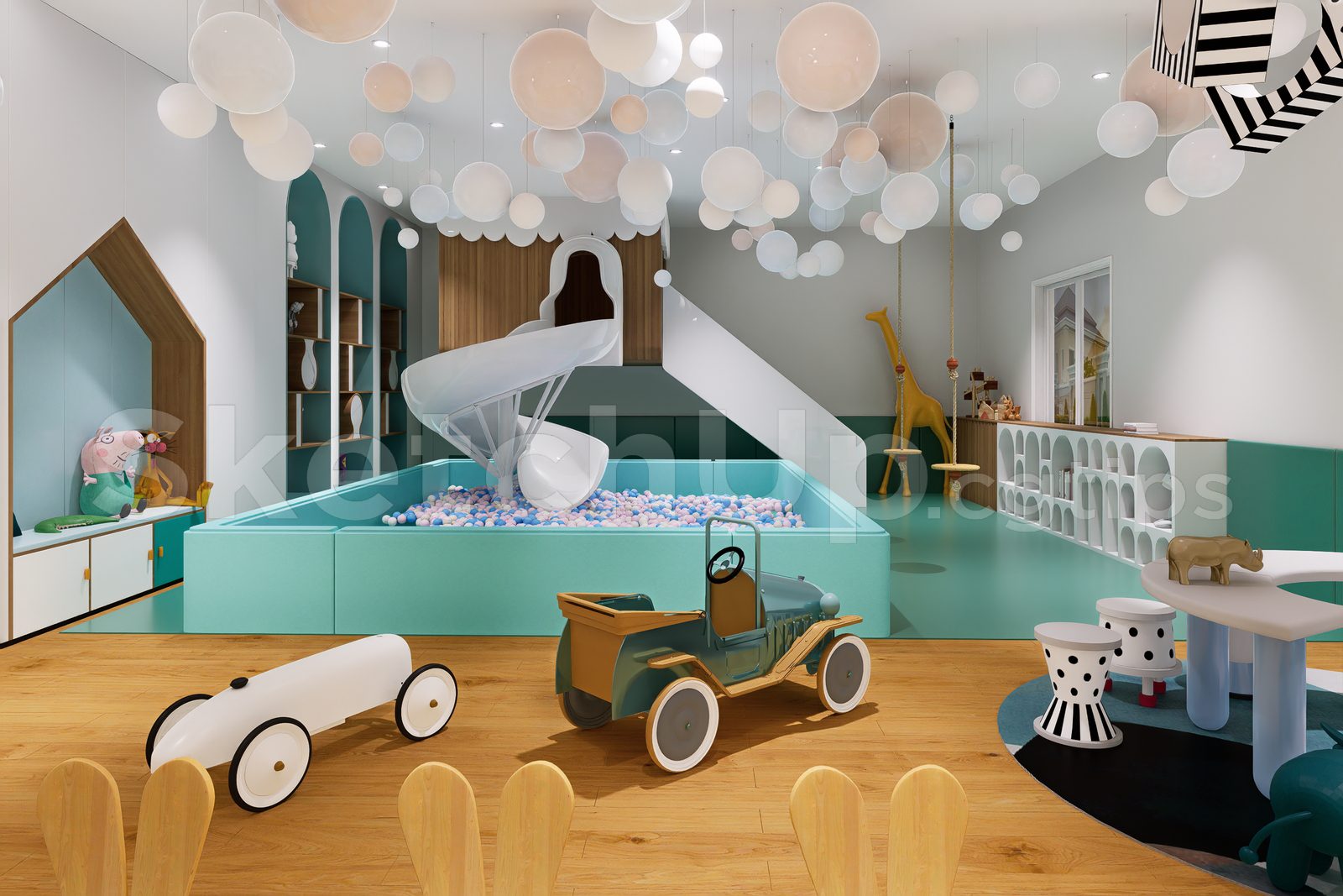 15971. Sketchup 3d Preschooler Classroom Model Download (1)