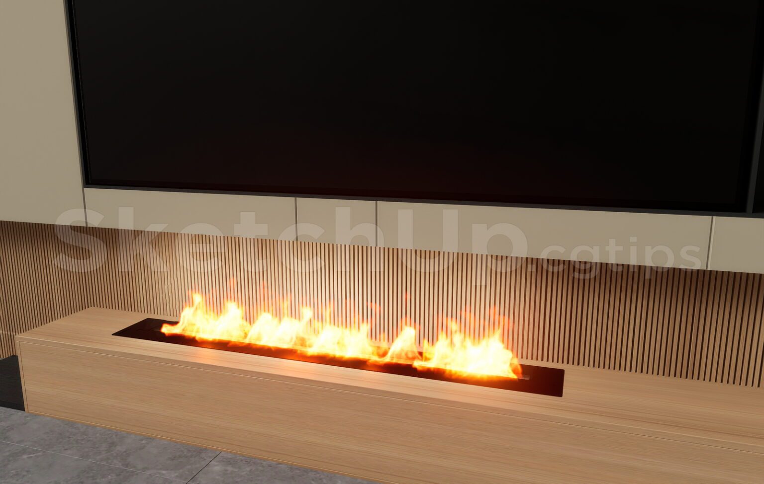 16024. Free Sketchup Fireplace Model Download