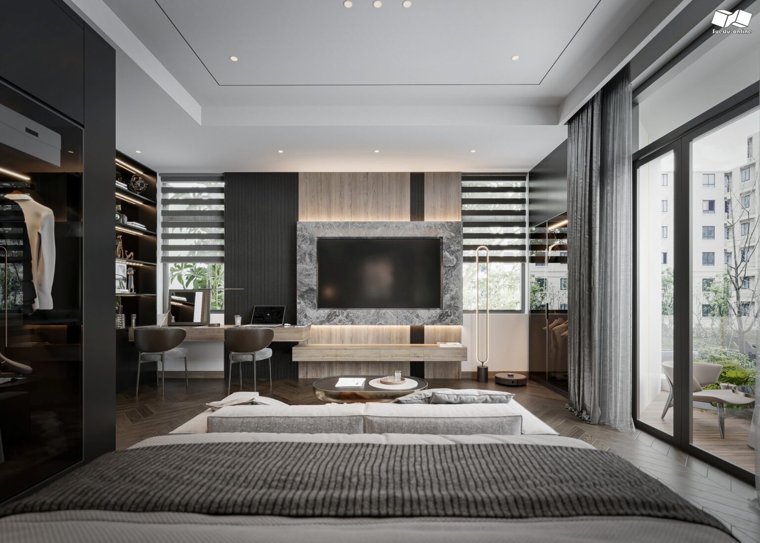 14633. Sketchup Master Bedroom Interior Model Download By Phan Thuc
