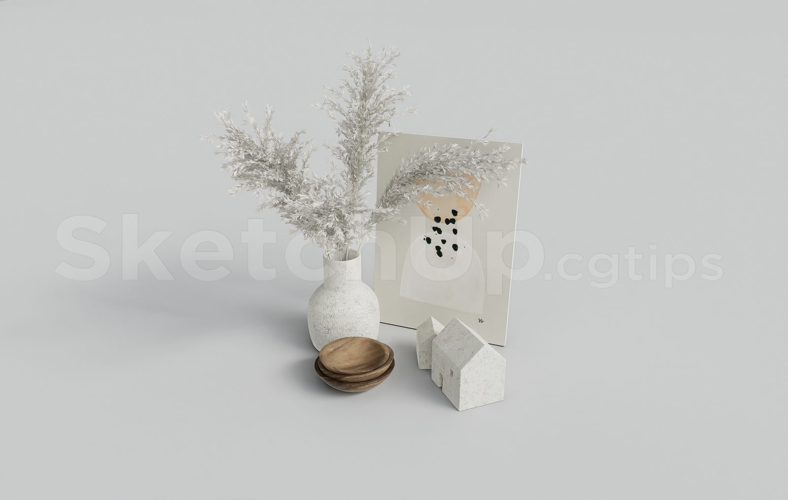 16407. Free Sketchup Decorative Set Model Download (2)