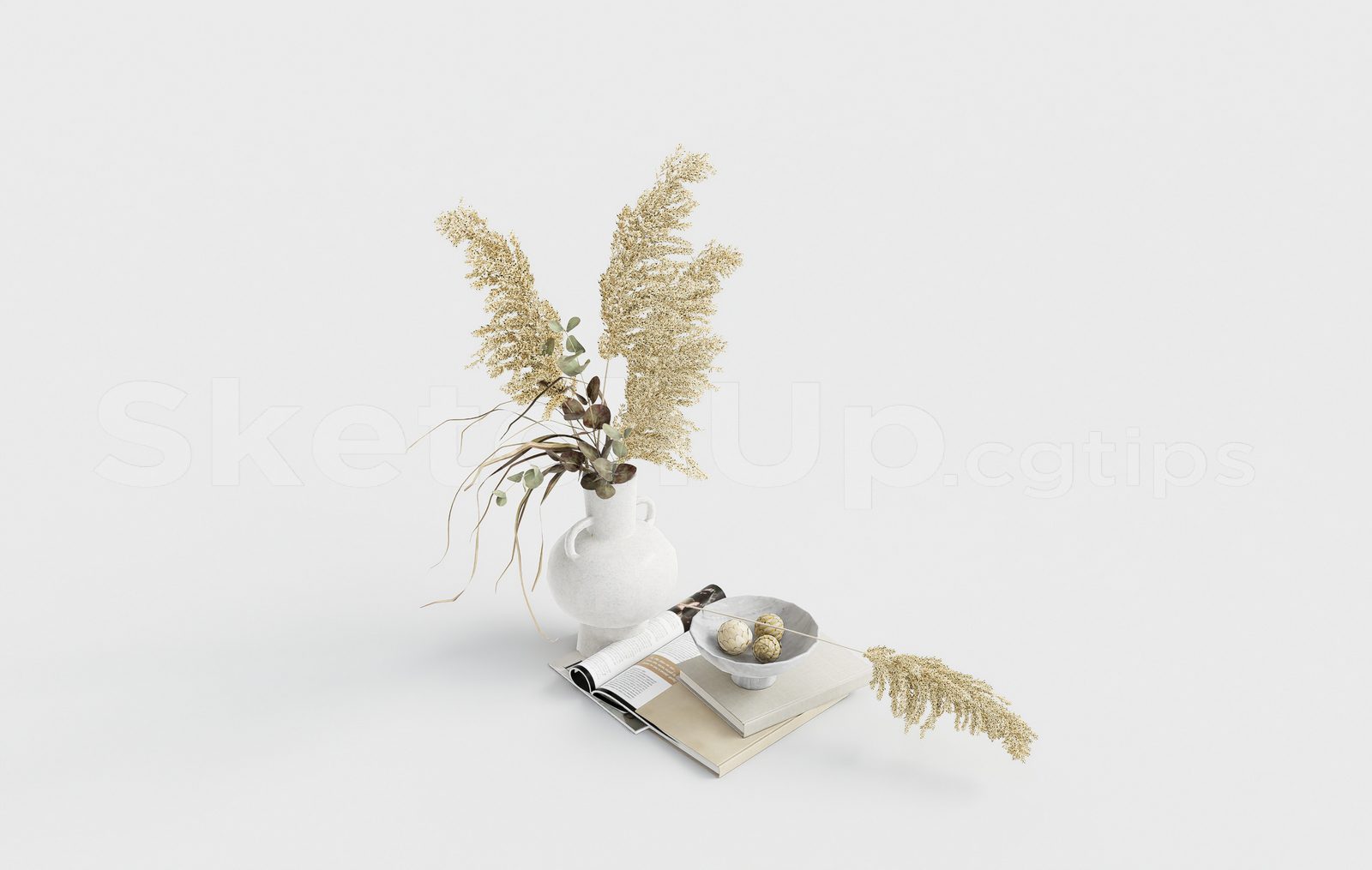 16578. Free Sketchup Decorative Set Model Download (2)