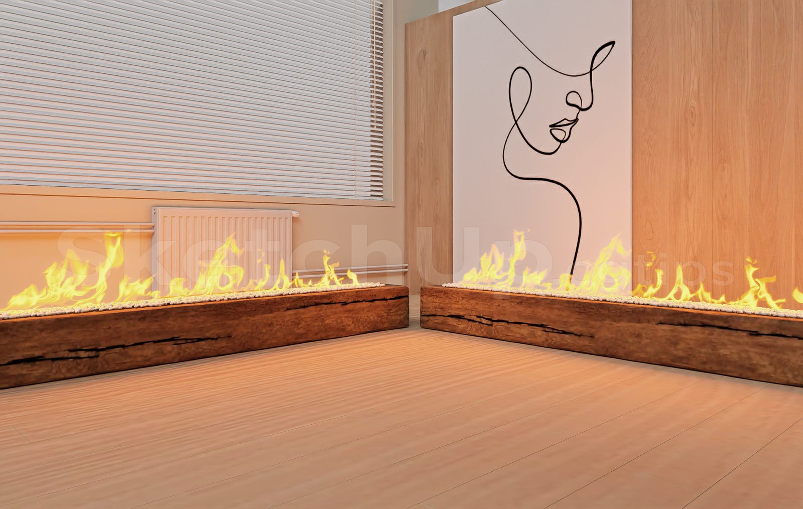 16633. Free Sketchup Fireplace Model Download (2)