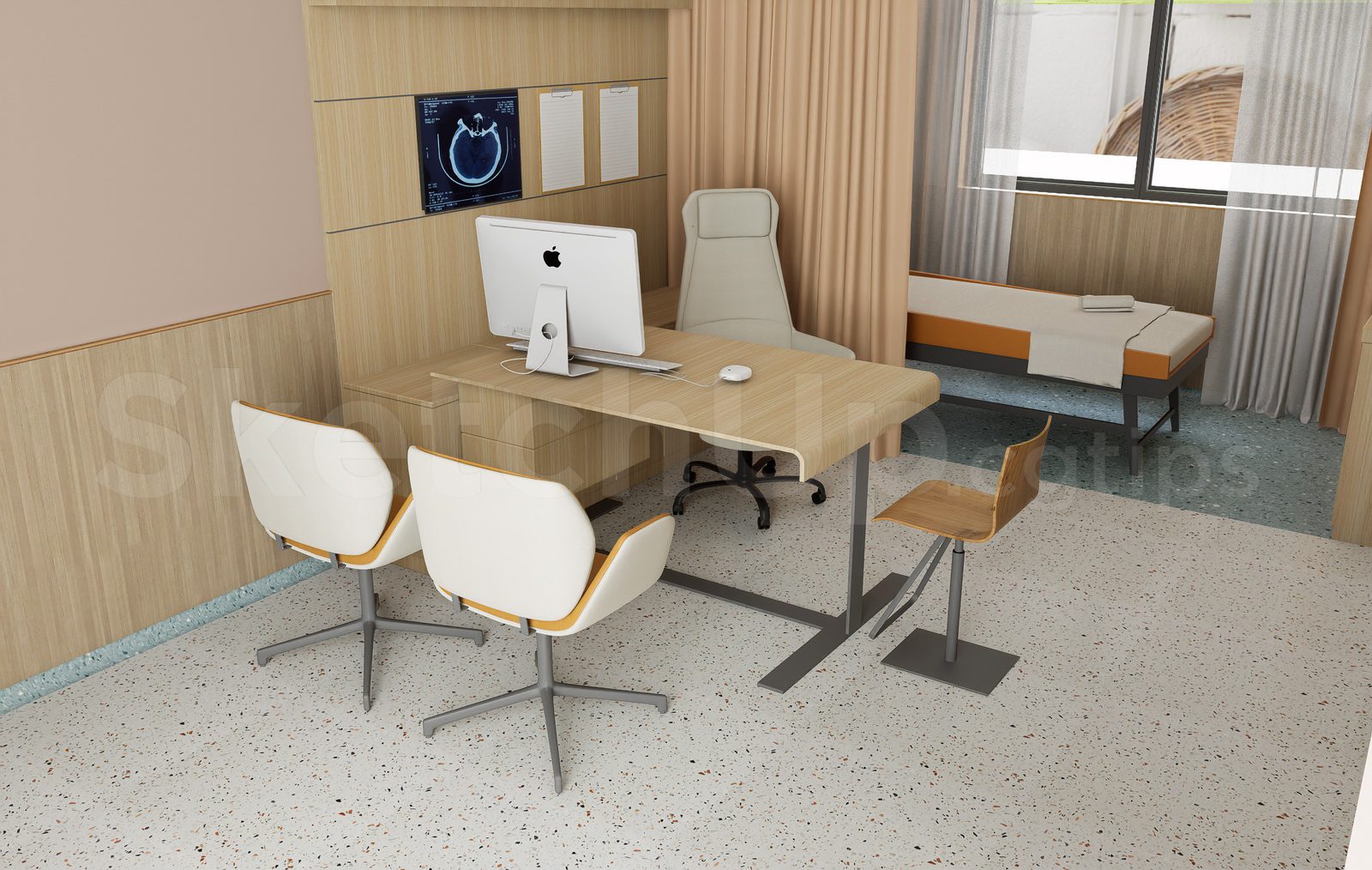 20531. Free Download Sketchup Model Of A Doctor's Examination Room (1)