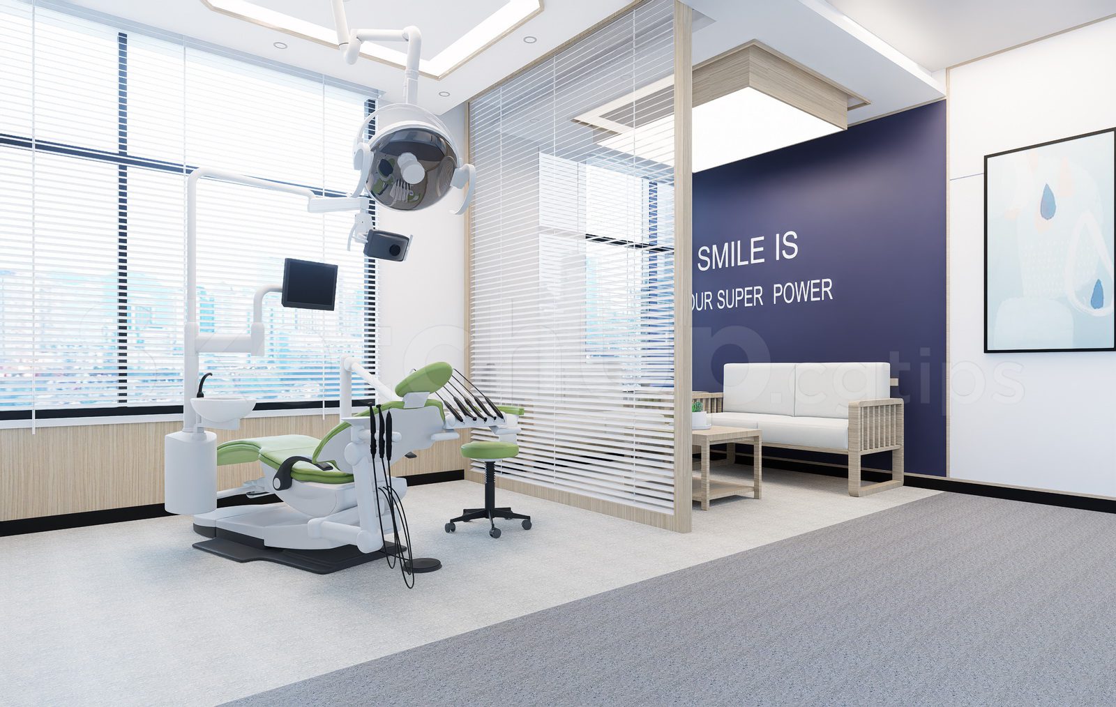 20532. Free Sketchup Dental Clinic Interior Model Download (3)