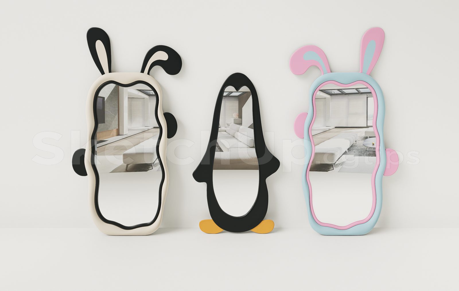 16680. Free Sketchup Mirror Model Download (1)