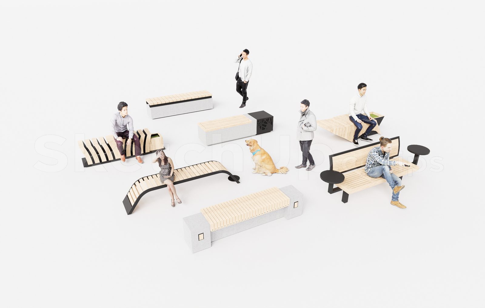 16731. Free Sketchup Outdoor Furniture Model Download (2)