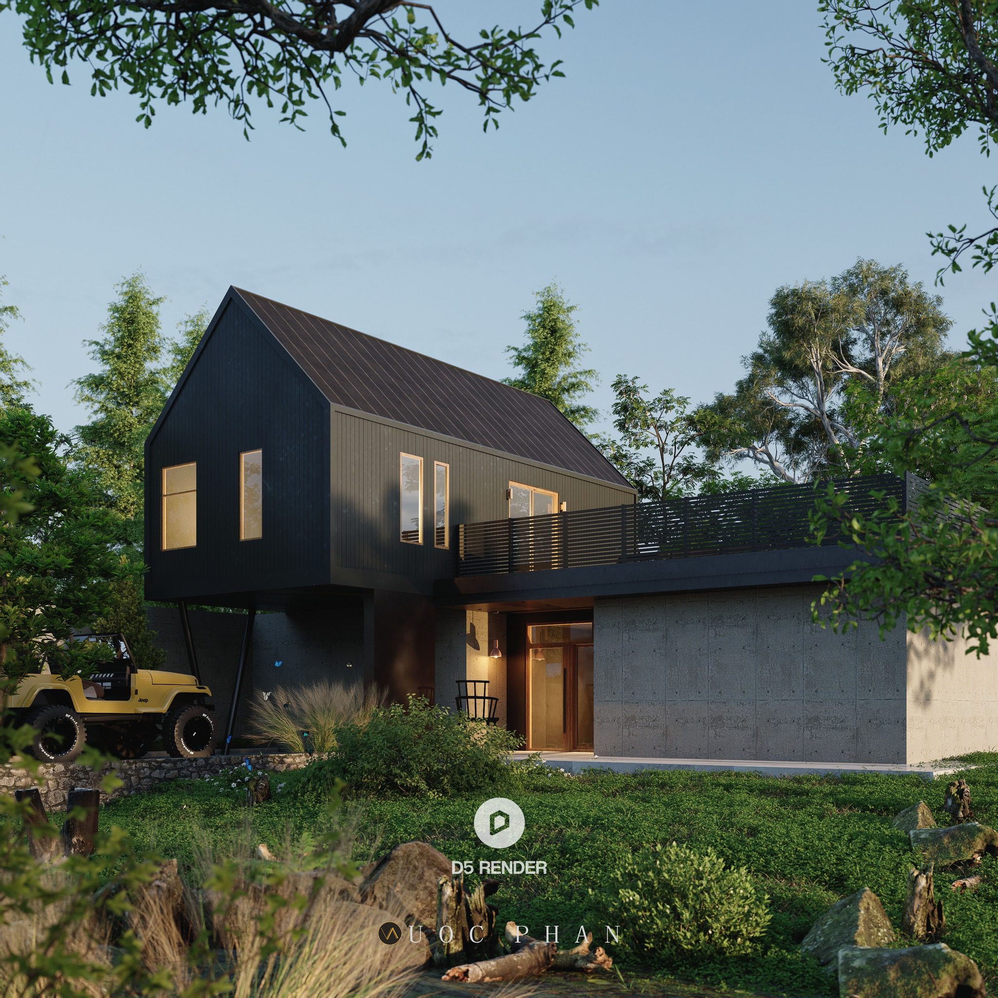 16741. Free Sketchup House Exterior Model Download By Quoc Vi Phan Phan (2)