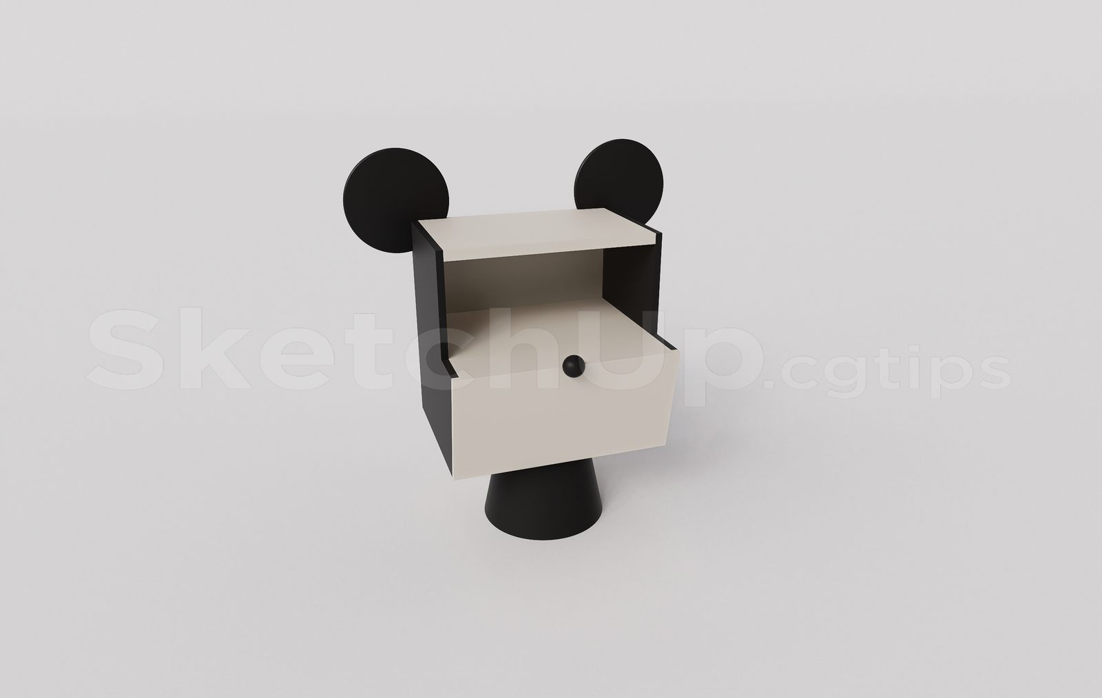 16749. Free Sketchup Kids’ Nightstand Model Download (1)
