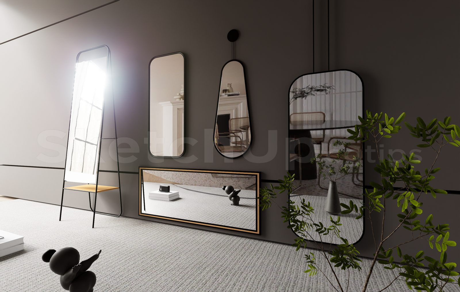 16777. Free Sketchup Mirror Model Download (2)