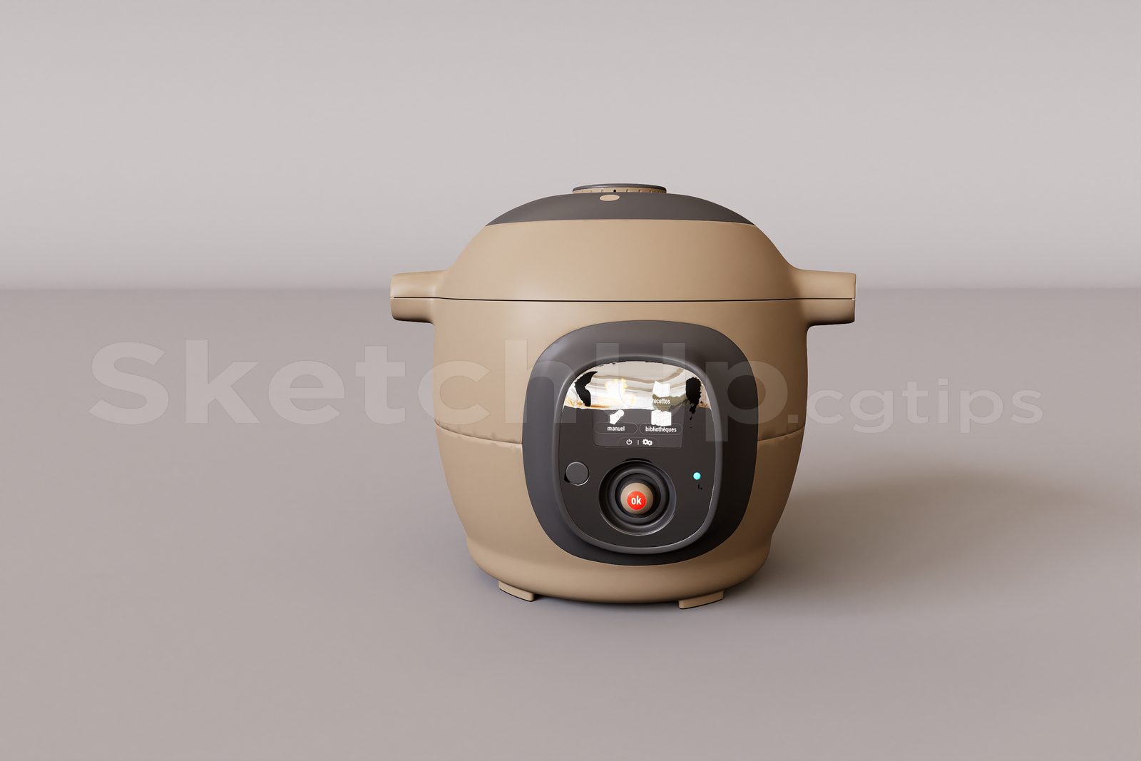 16831. Free Sketchup Electric Rice Cooker Model Download (2)