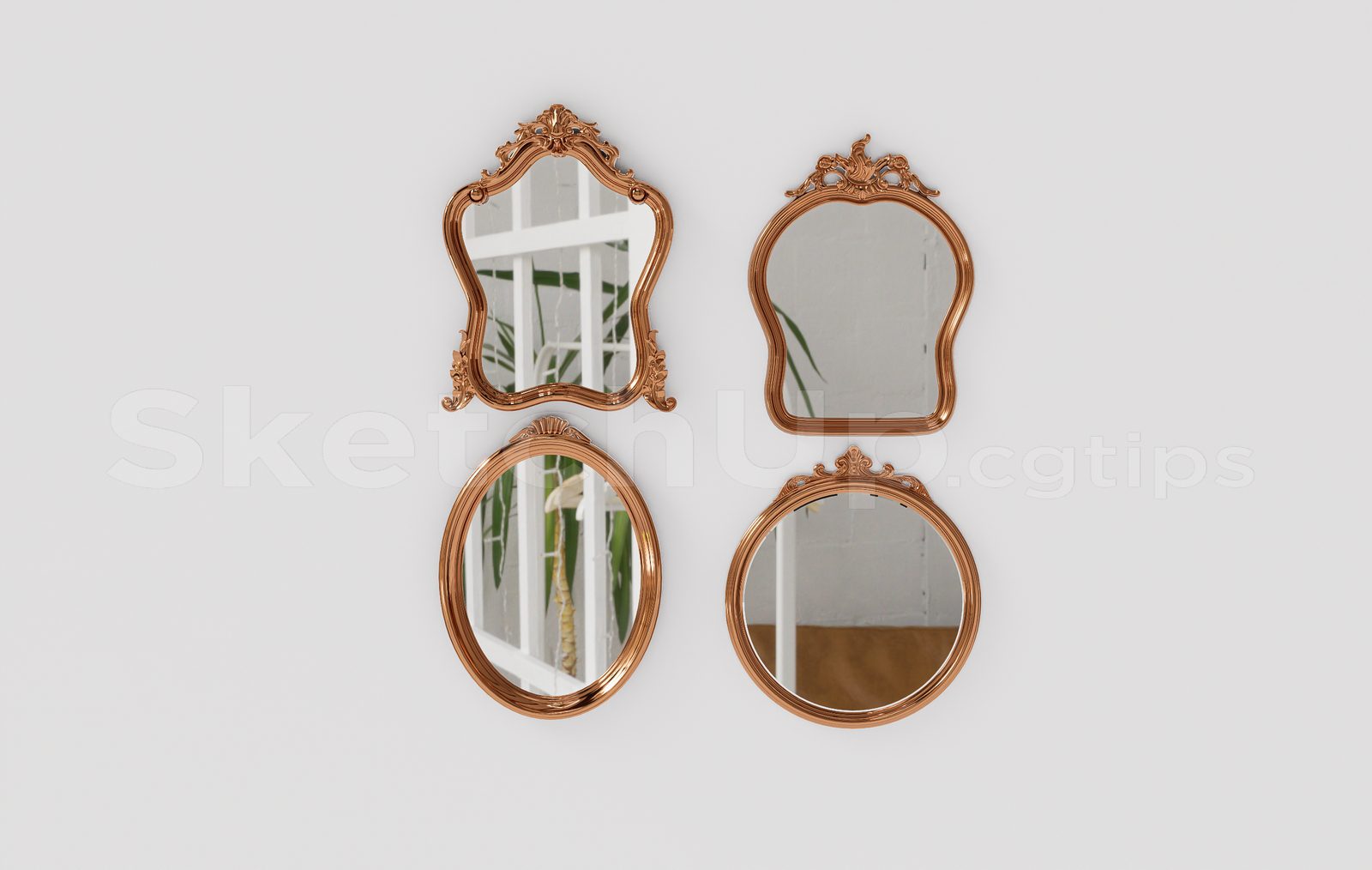 16879. Free Sketchup Mirror Model Download (2)