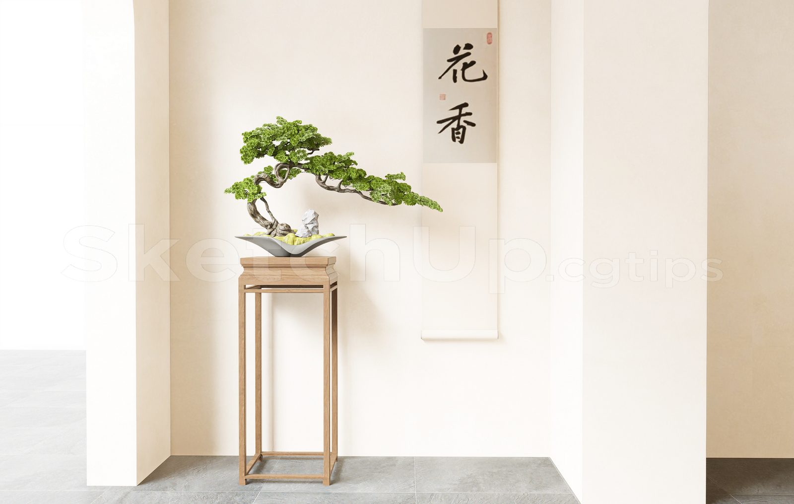 16921. Free Sketchup Bonsai Tree Model Download (2)