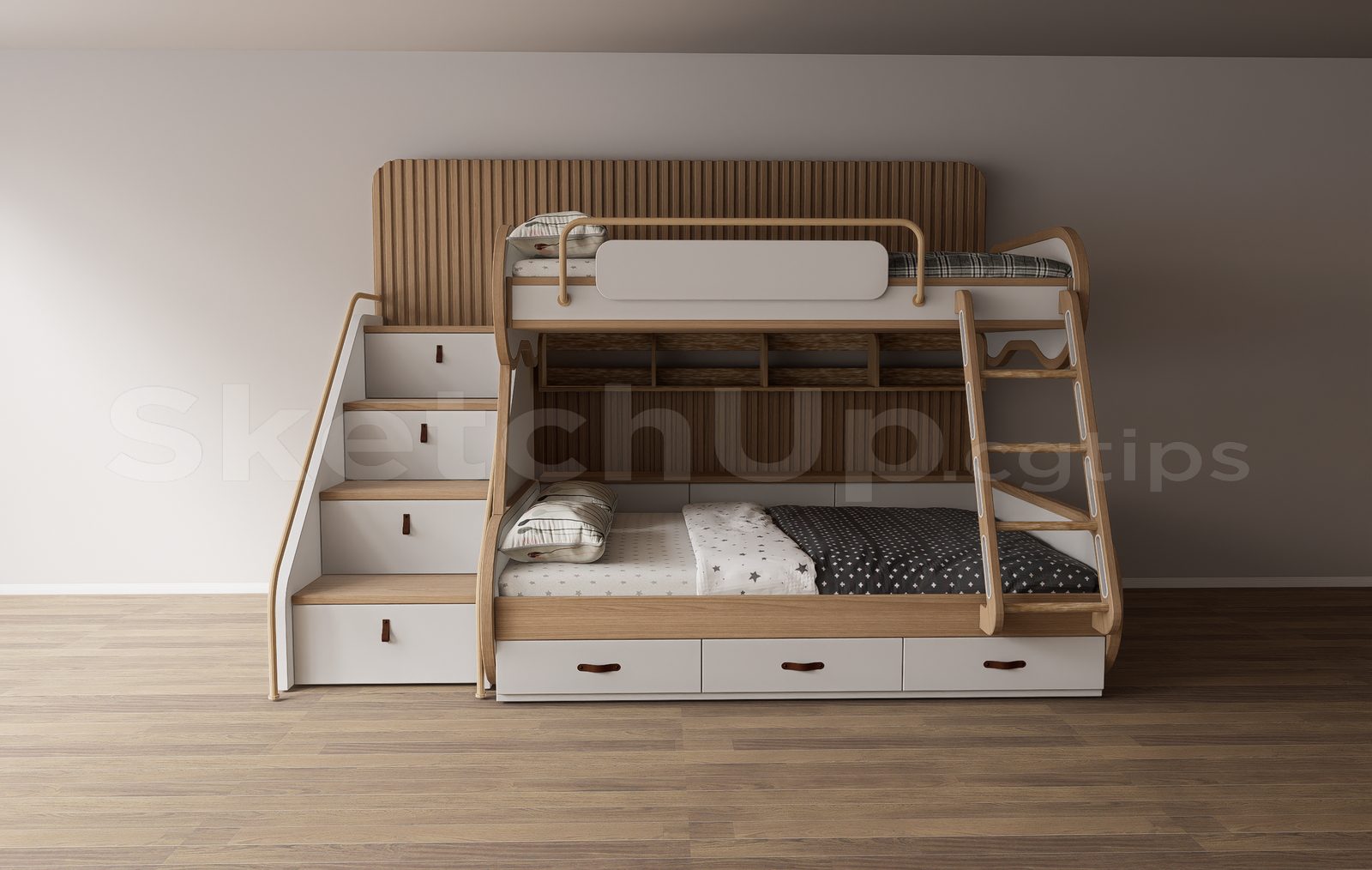 16940. Free Sketchup Child Bed Model Download (2)