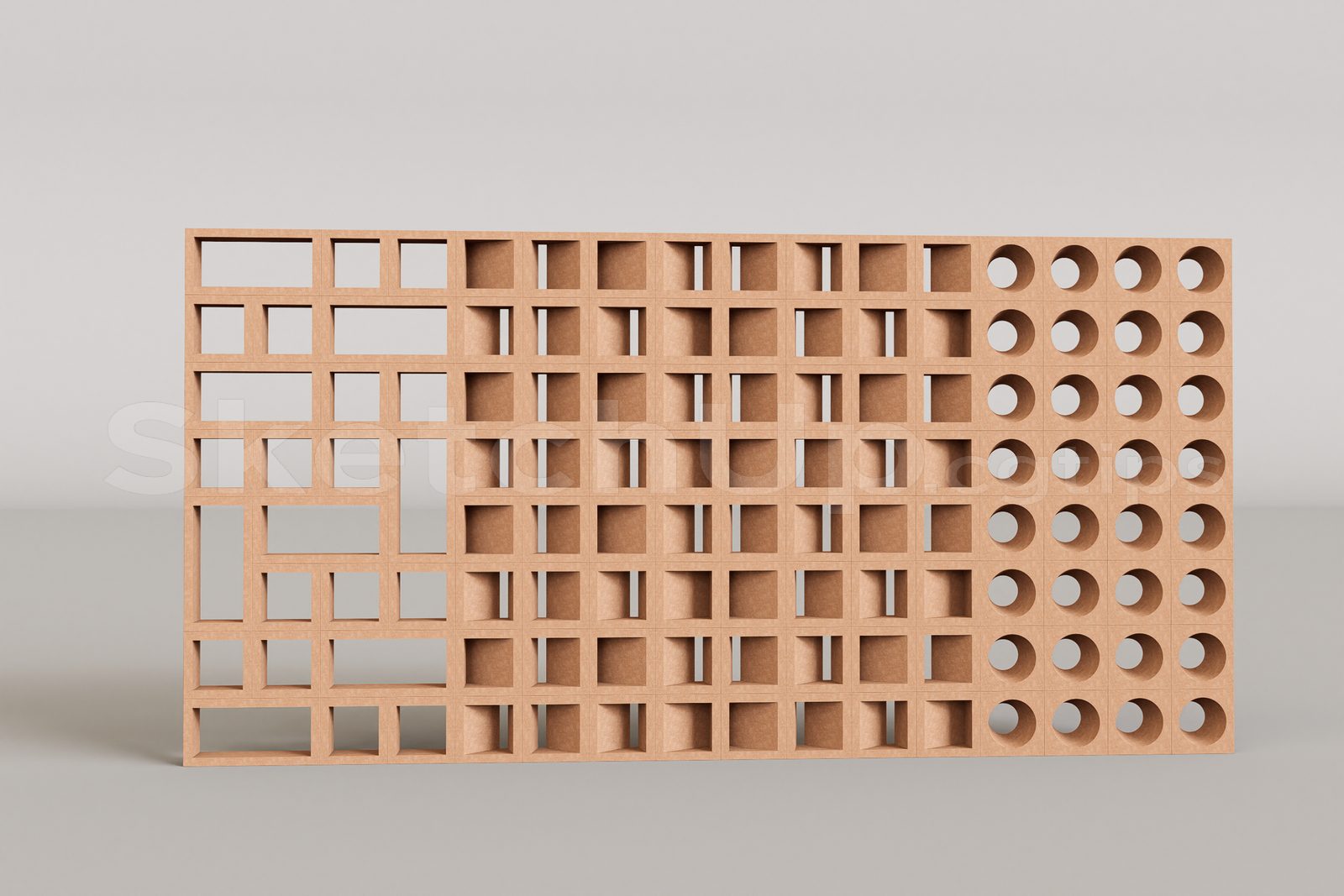 16947. Free Sketchup Breeze Blocks Model Download (2)