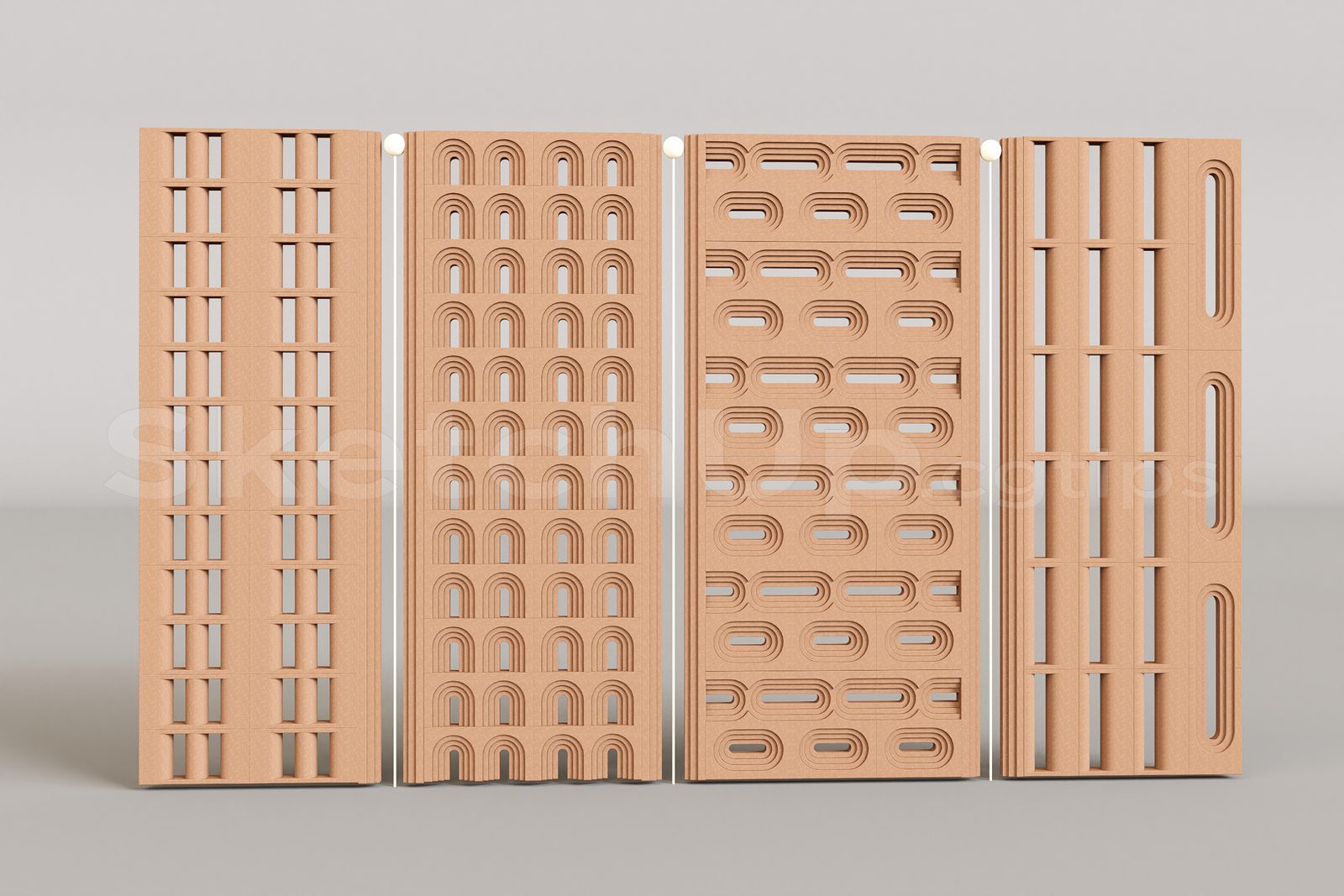 16962. Free Sketchup Breeze Blocks Model Download (2)