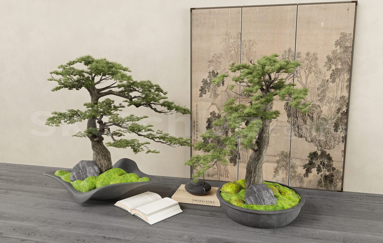 16965. Free Sketchup Bonsai Tree Model Download (2)
