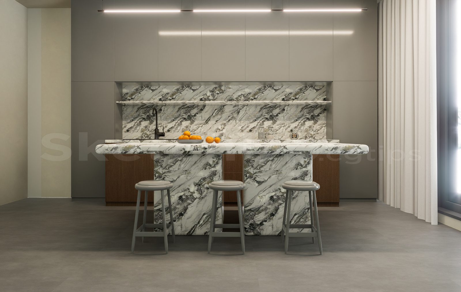 17131. Free Sketchup Kitchen Island Model Download (1)