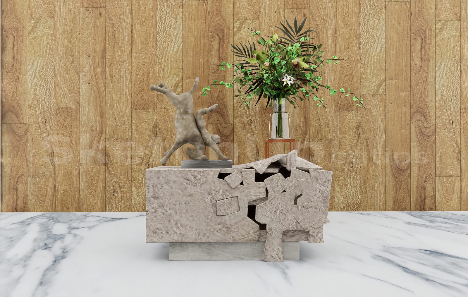 17132. Free Sketchup Console Table Model Download (1)