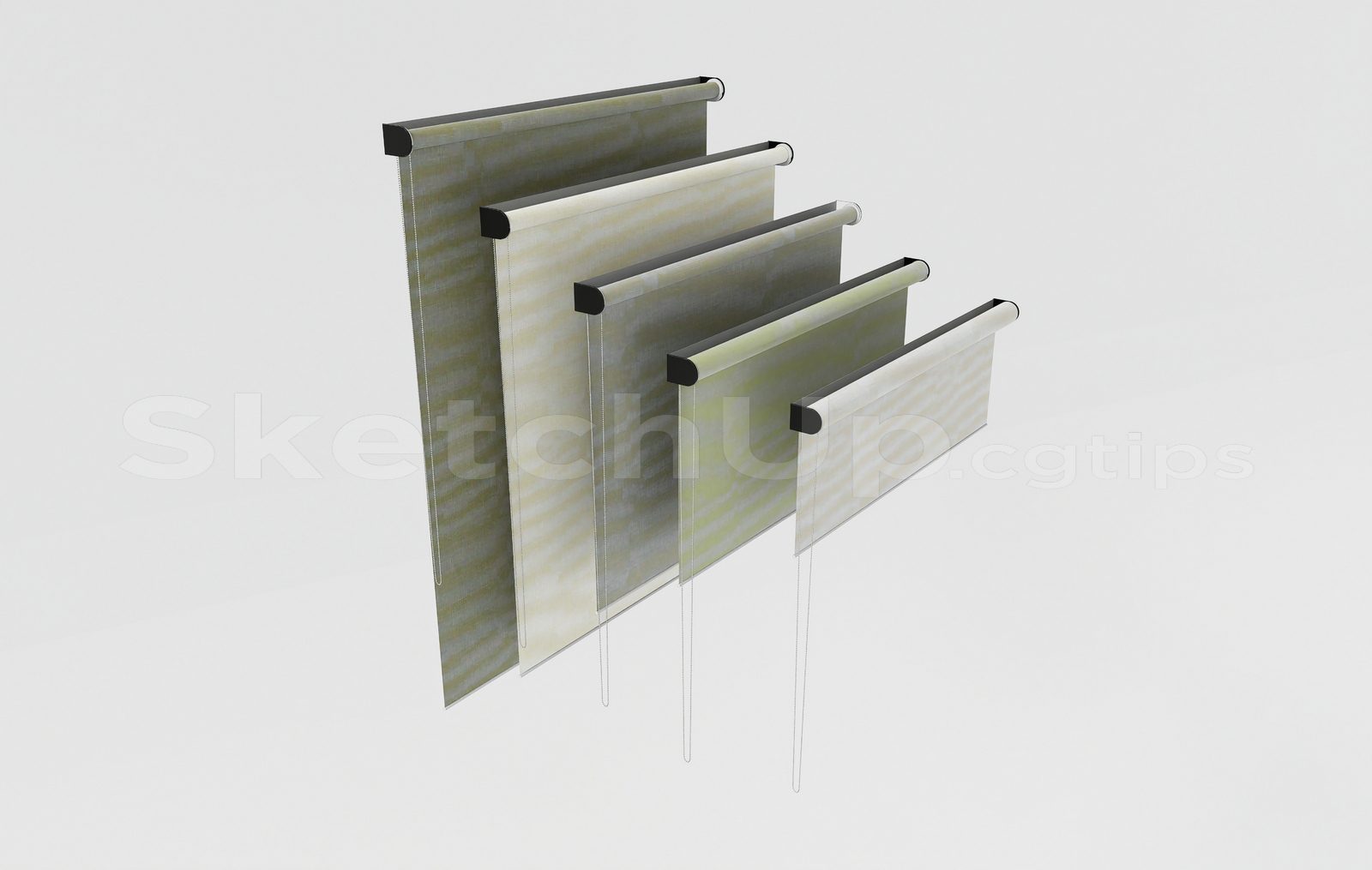 17136. Free Sketchup Curtain Model Download (2)