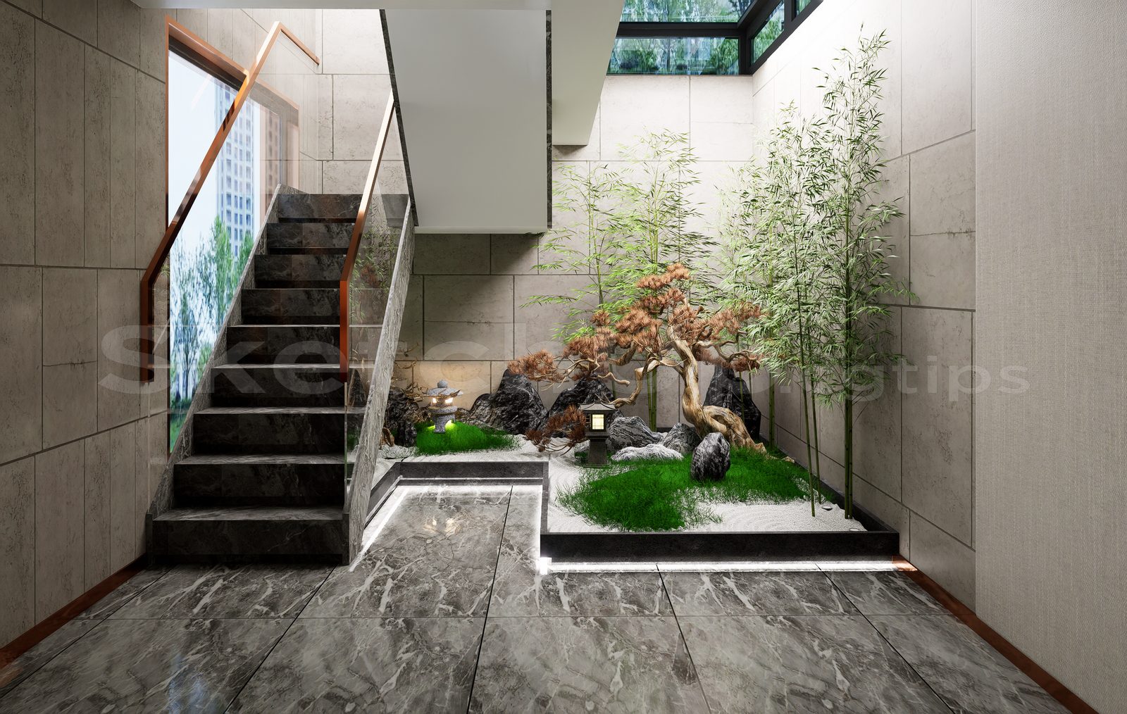 17142. Free Sketchup Stair Model Download (1)