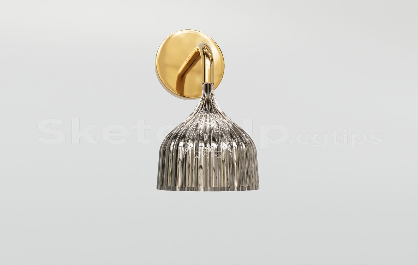 17153. Free Sketchup Wall Light Model Download (2)