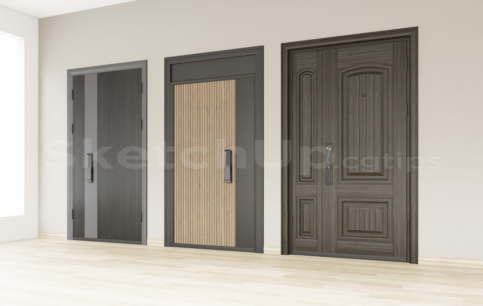 17155. Free Sketchup Door Model Download (1)