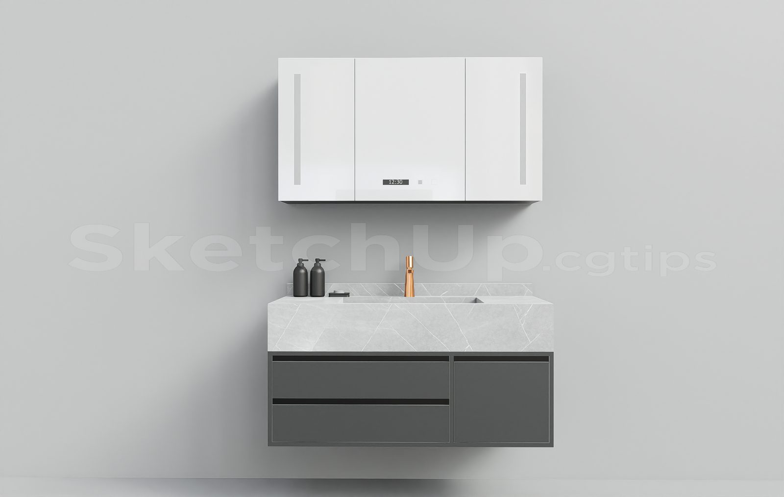 17164. Free Sketchup Lavabo Model Download (1)