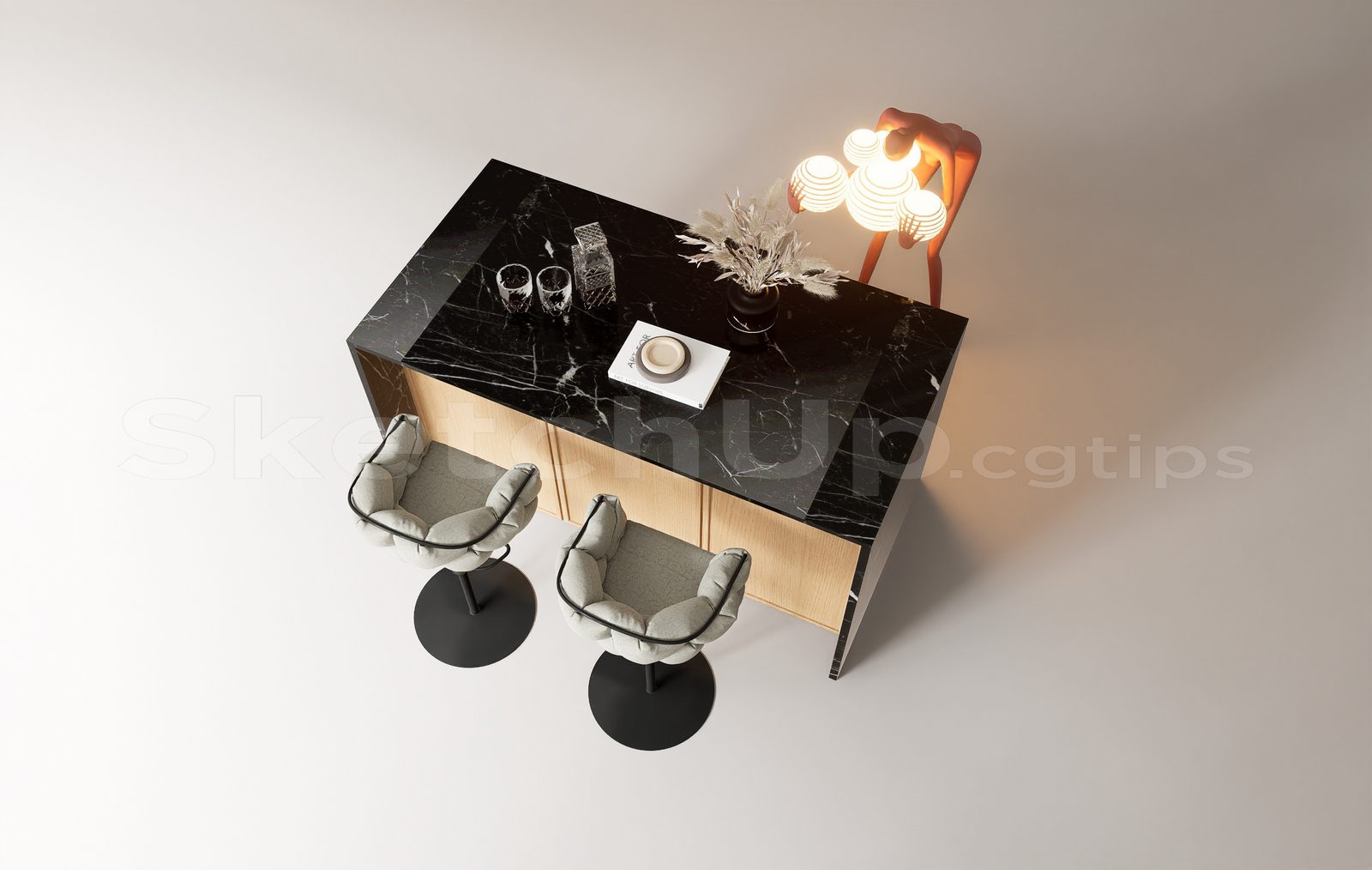 17168. Free Sketchup Kitchen Island Model Download (1)