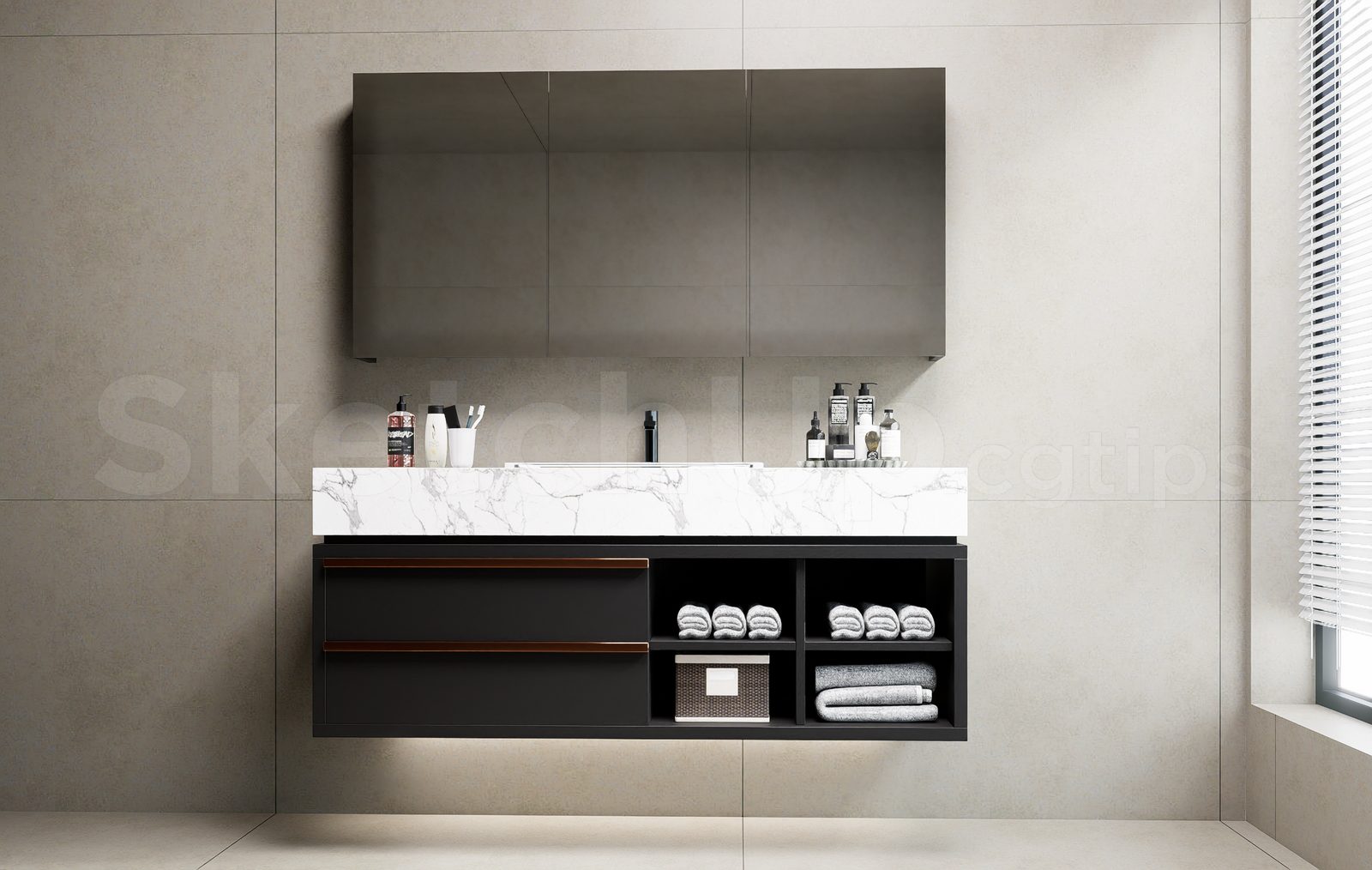 17196. Free Sketchup Lavabo Model Download (2)