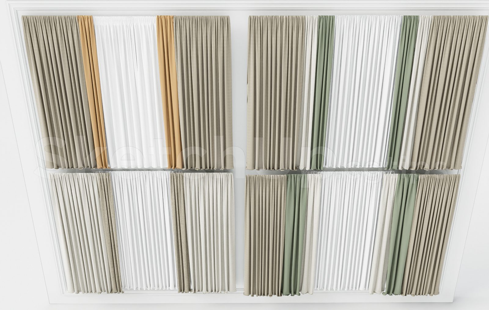17198. Free Sketchup Curtain Model Download (2)