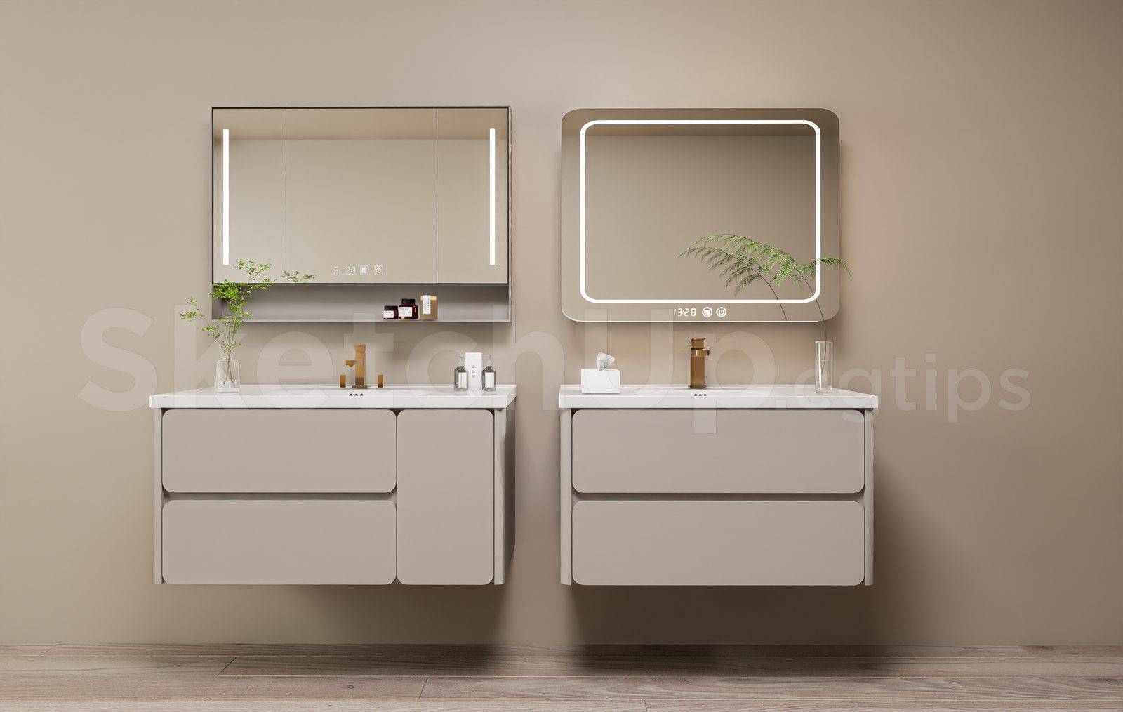 17252. Free Sketchup Lavabo Model Download (2)