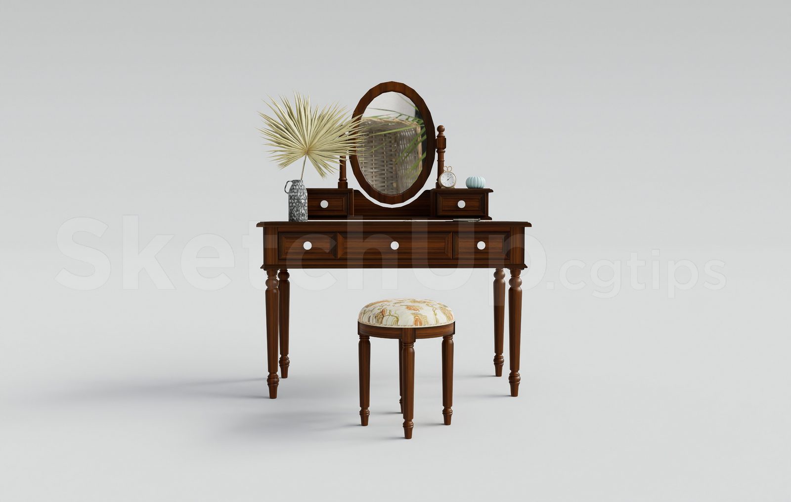 17260. Free Sketchup Makeup Table Model Download (2)
