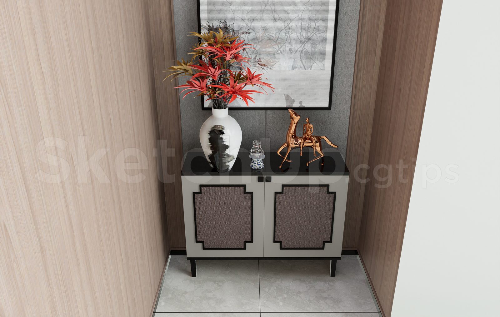 17266. Free Sketchup Console Table Model Download (2)