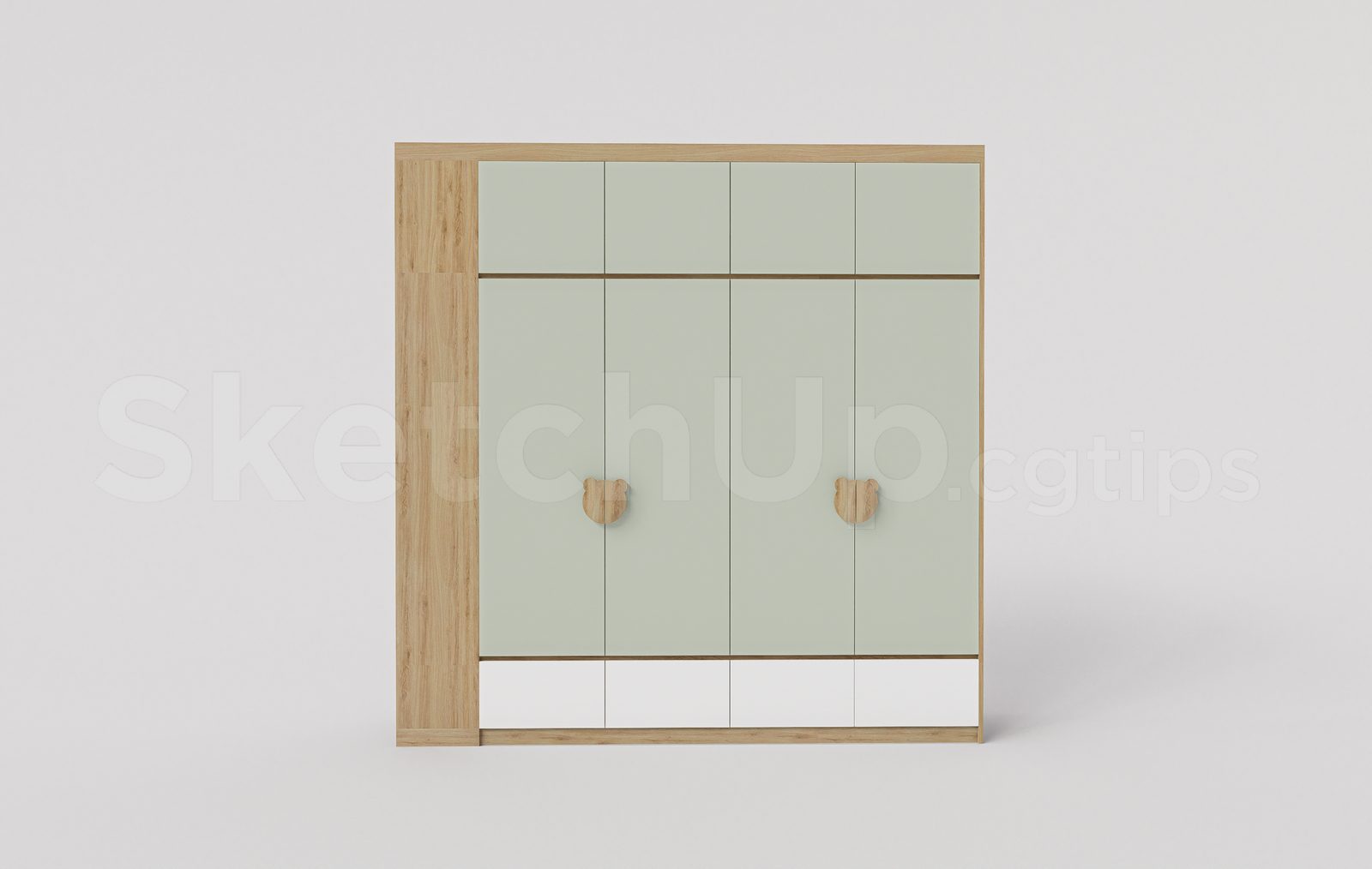 17286. Free Sketchup Child Wardrobe Model Download (2)