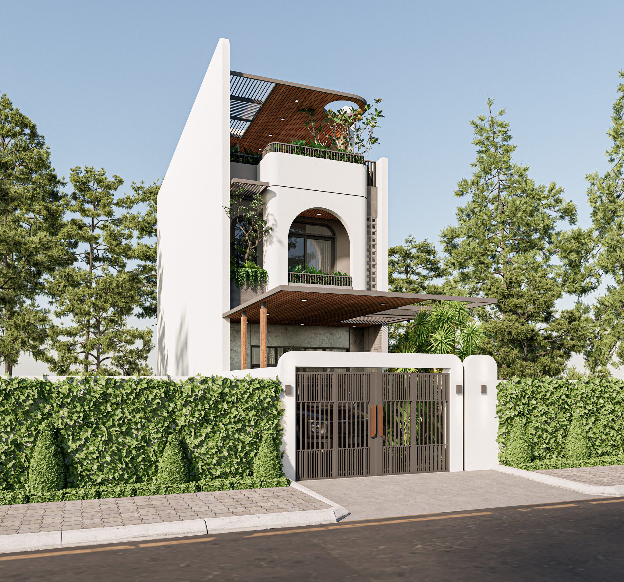 17374. Free Sketchup House Exterior Model Download By Ng Ph Huy (1)