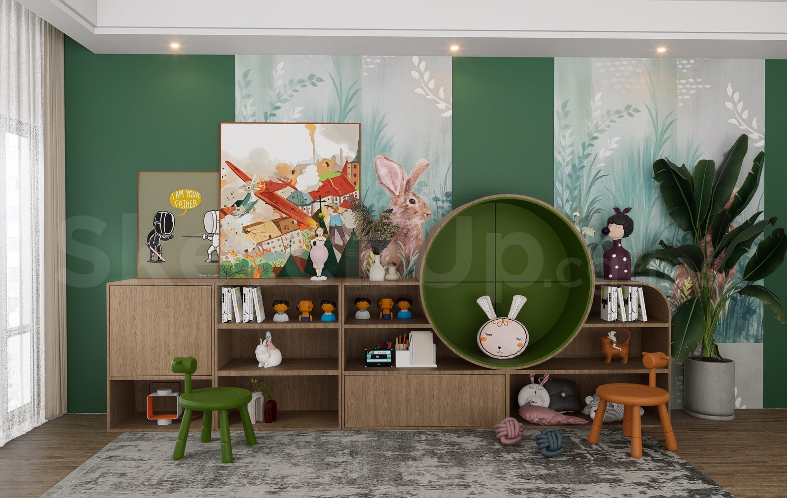 17382. Free Sketchup Full Furniture Set Model Download (2)