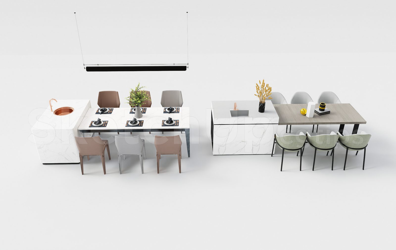 17396. Free Sketchup Kitchen Island Model Download (2)